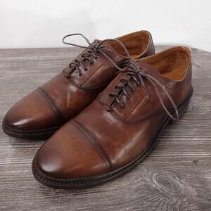 Frye Shoes Mens Size 9 Brown Leather Cap Toe Oxford Dress Casual 3480280